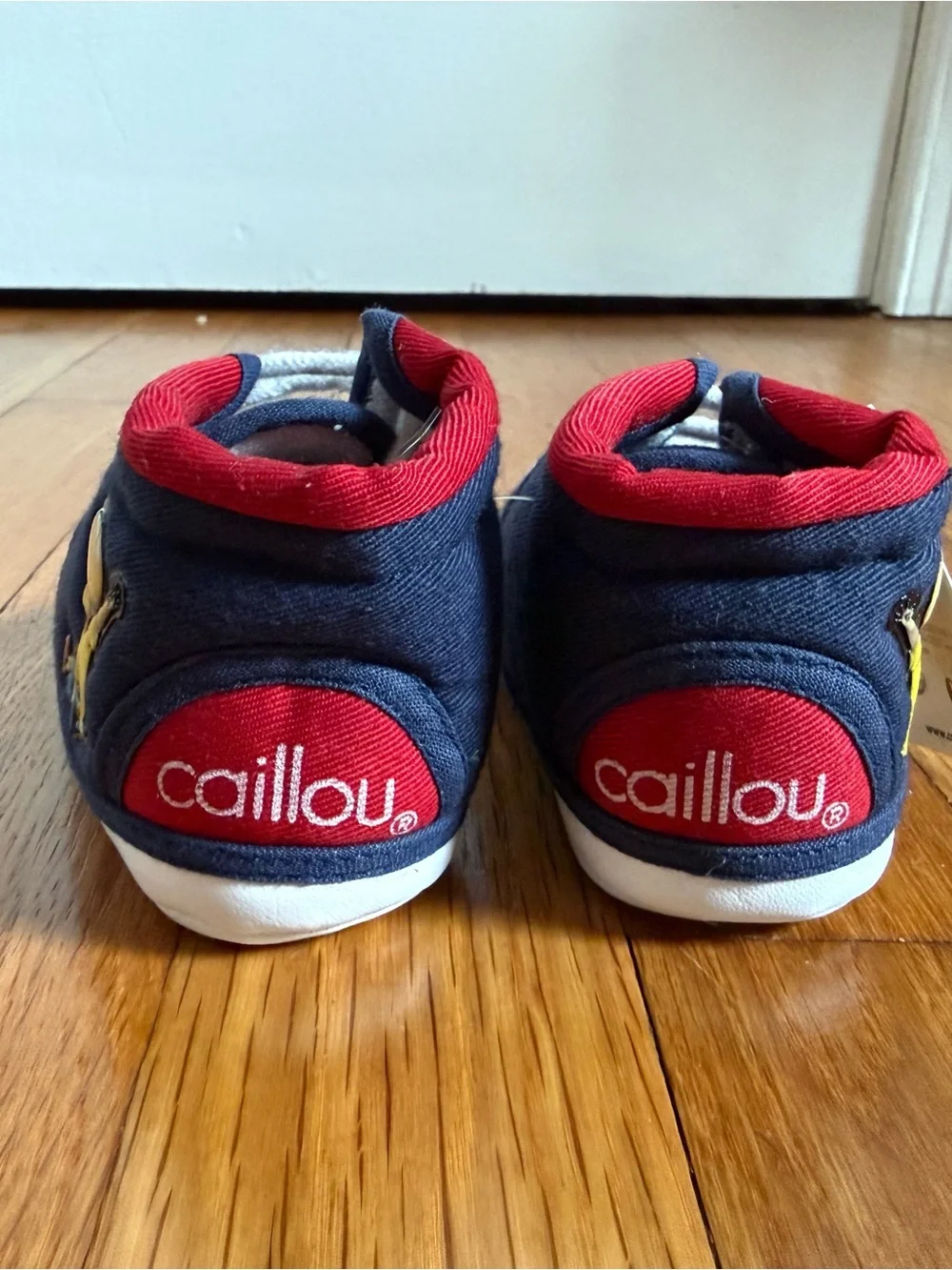 Navy and Red Toddler Canvas Sneakers